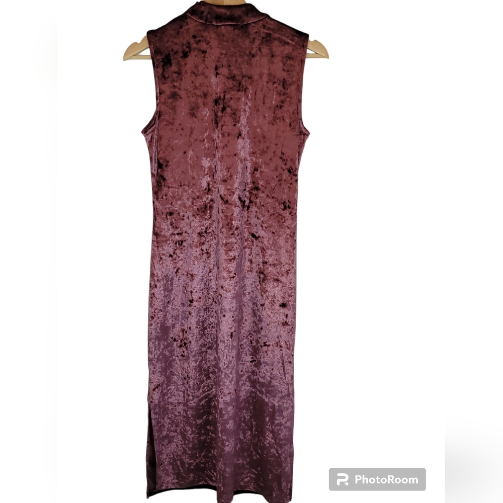 Michael Michael Kors Purple Velvet Sleeveless Maxi Dress Size XS - Picture 2 of 5